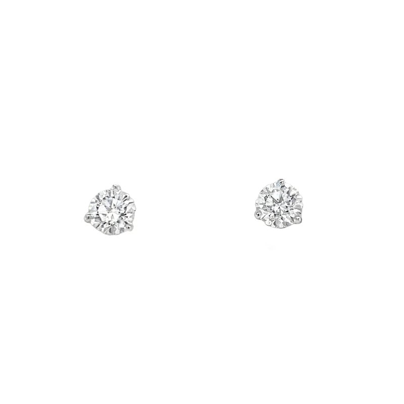 Jai's 14K White Gold 0.8-carat Solitaire Diamond Martini Studs