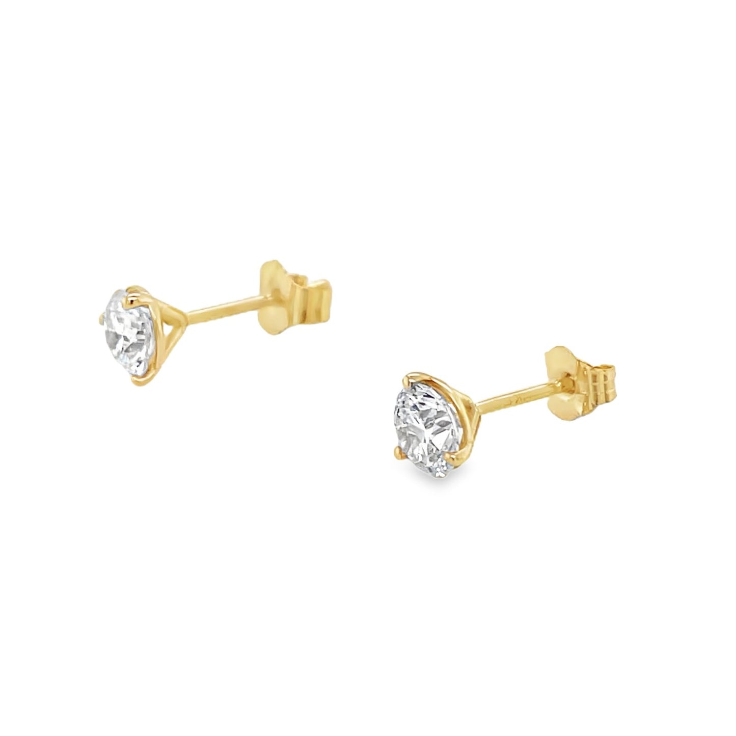 Jai's 14K Yellow Gold 1-carat Solitaire Diamond Martini Studs