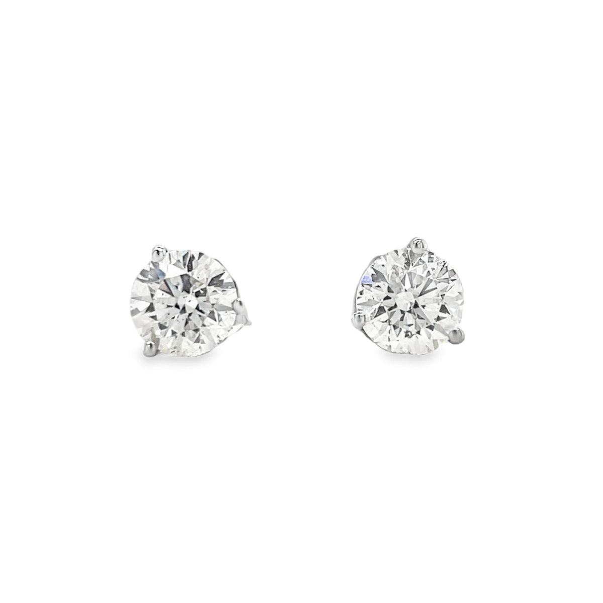 Jai's 14K White Gold 1.25-carat Solitaire Diamond Martini Studs