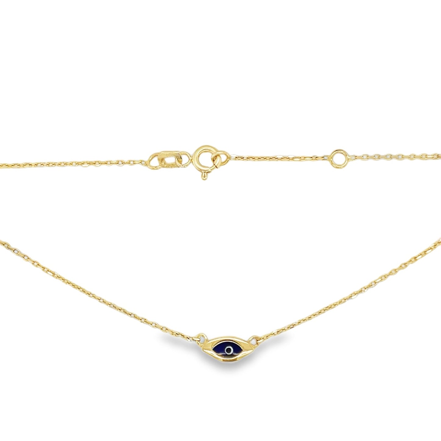 Jai's 14K Yellow Gold Petite Evil Eye Necklace