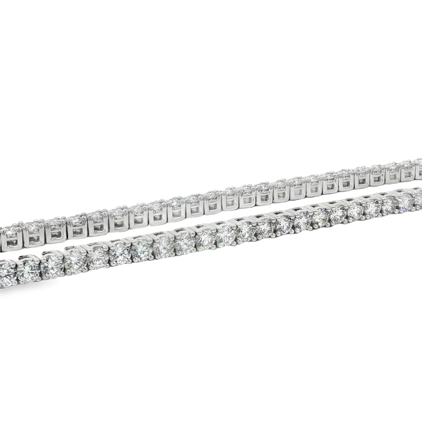 Jai's 18K White Gold 12-carat Diamond Tennis Necklace
