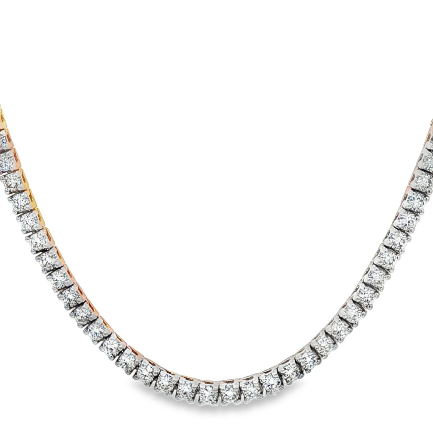 Jai's 18K Rose Gold 4-carat Diamond Tennis Necklace