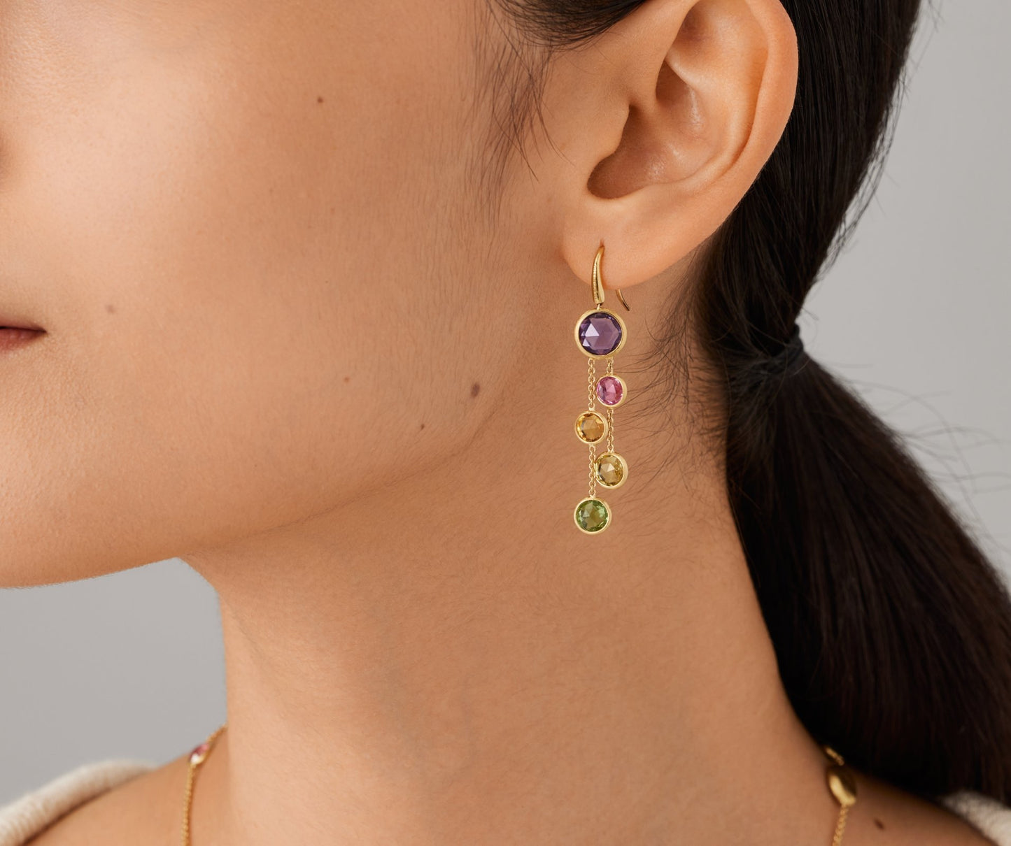 Marco Bicego's 18K Yellow Gold Jaipur Gemstone Drop Earrings