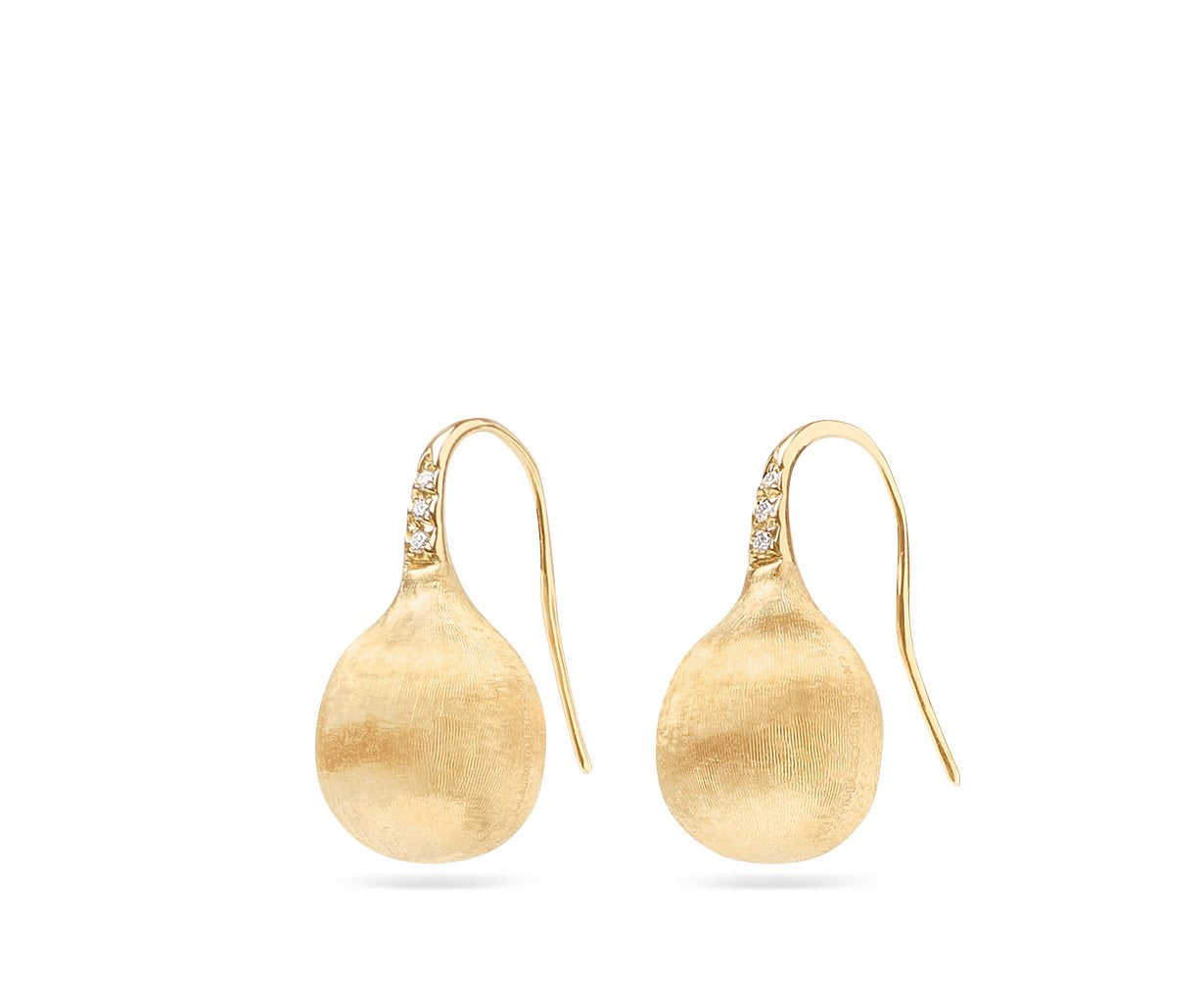 Marco Bicego's 18K Yellow Gold Africa Diamond Boule Drop Earrings