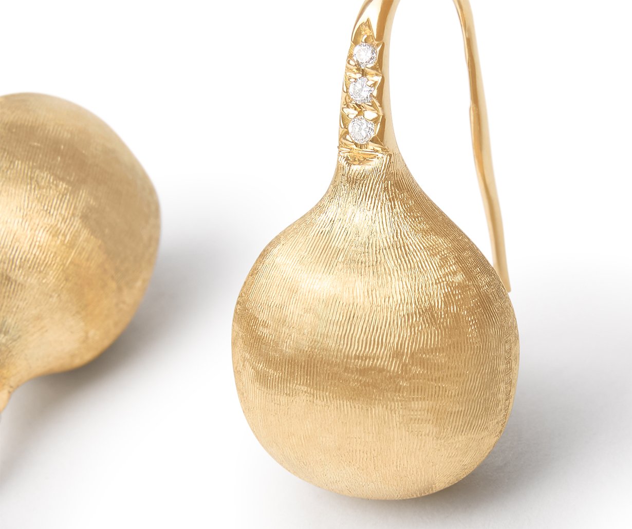 Marco Bicego's 18K Yellow Gold Africa Diamond Boule Drop Earrings