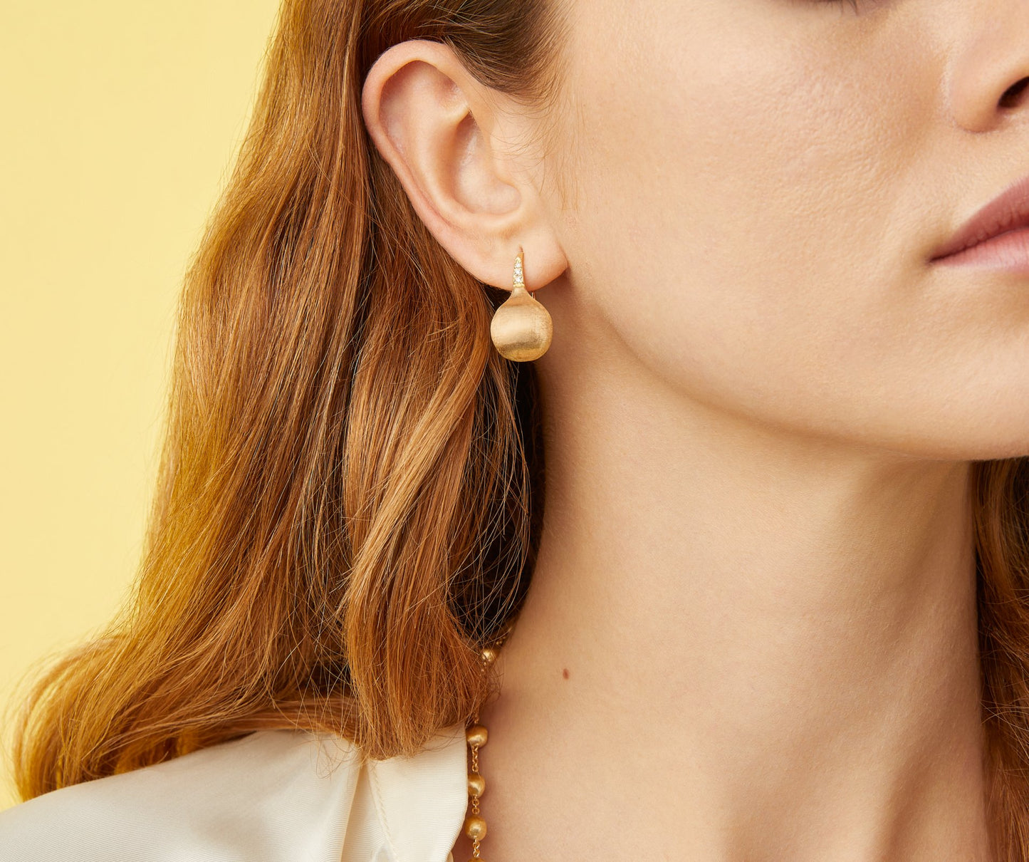Marco Bicego's 18K Yellow Gold Africa Diamond Boule Drop Earrings