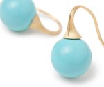 Marco Bicego's 18K Yellow Gold Africa Turquoise Drop Earrings