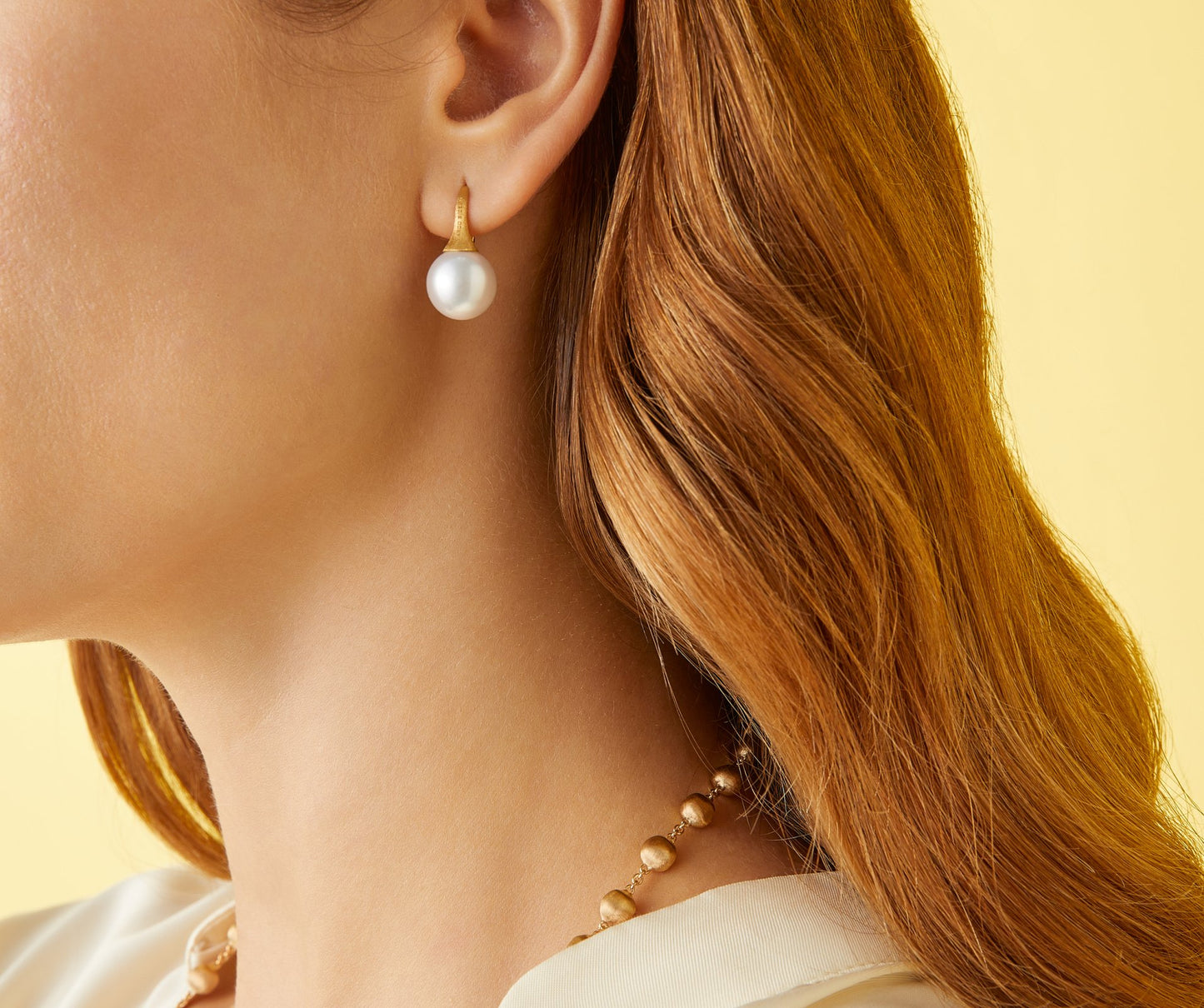 Marco Bicego's 18K Yellow Gold Africa Pearl Drop Earrings