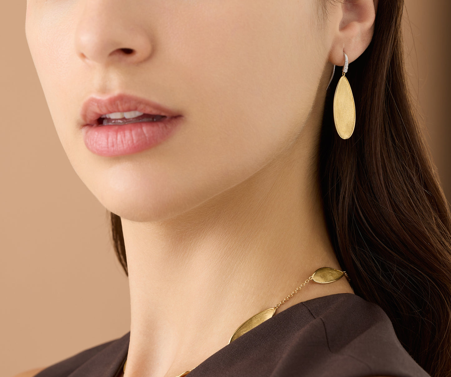 Marco Bicego's 18K Two-tone Lunaria Twist Diamond Earrings