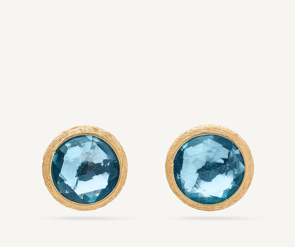 Marco Bicego's 18K Yellow Gold Jaipur Blue Topaz Studs