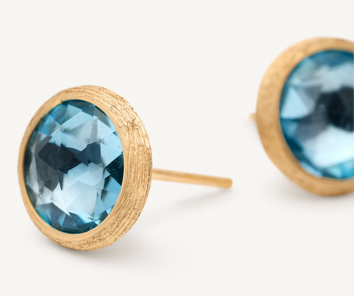 Marco Bicego's 18K Yellow Gold Jaipur Blue Topaz Studs