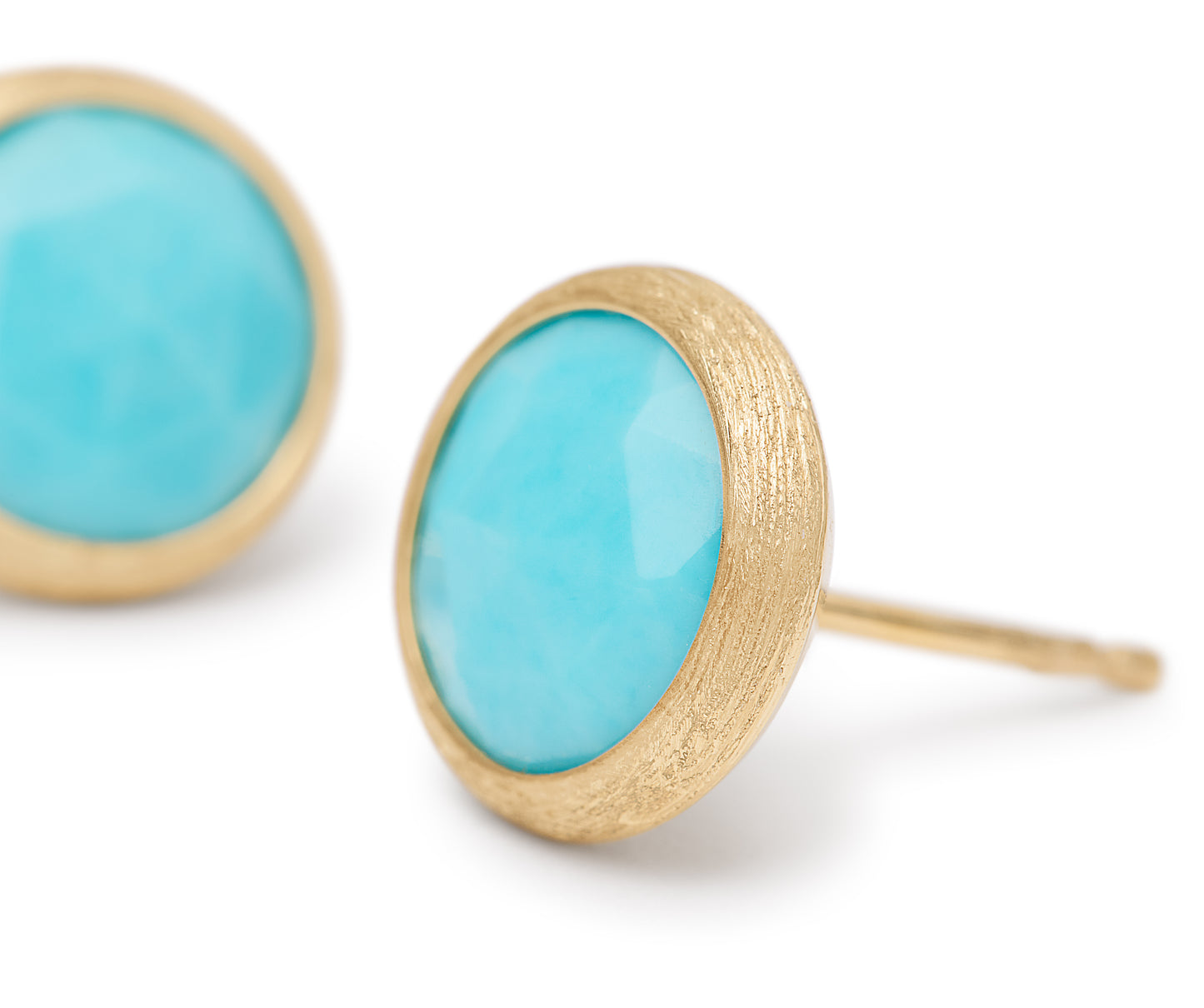 Marco Bicego's 18K Yellow Gold Jaipur Turquoise Studs