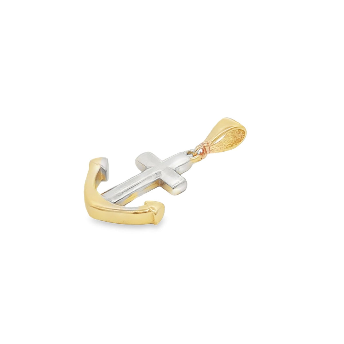 Jai's 14K Two-tone Anchor Pendant