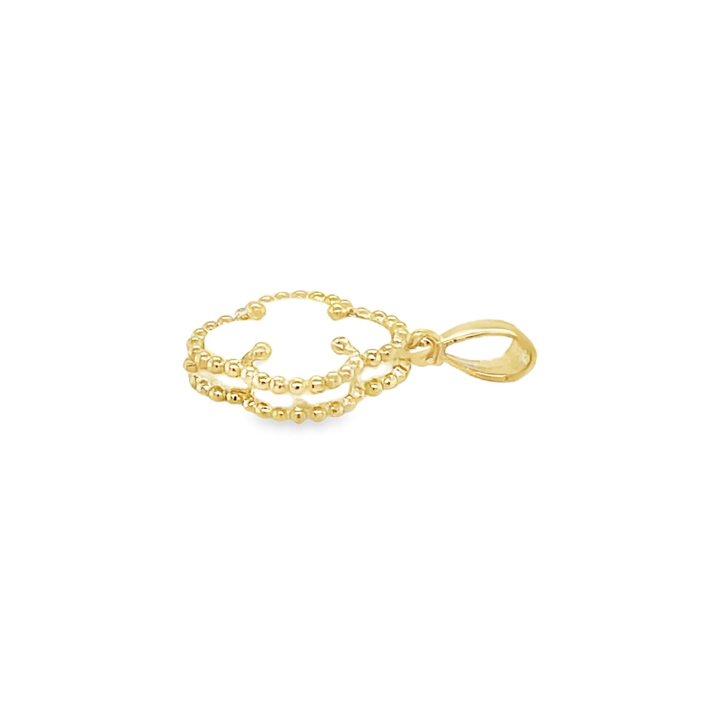 Jai's 14K Yellow Gold Mother-of-Pearl Clover Pendant