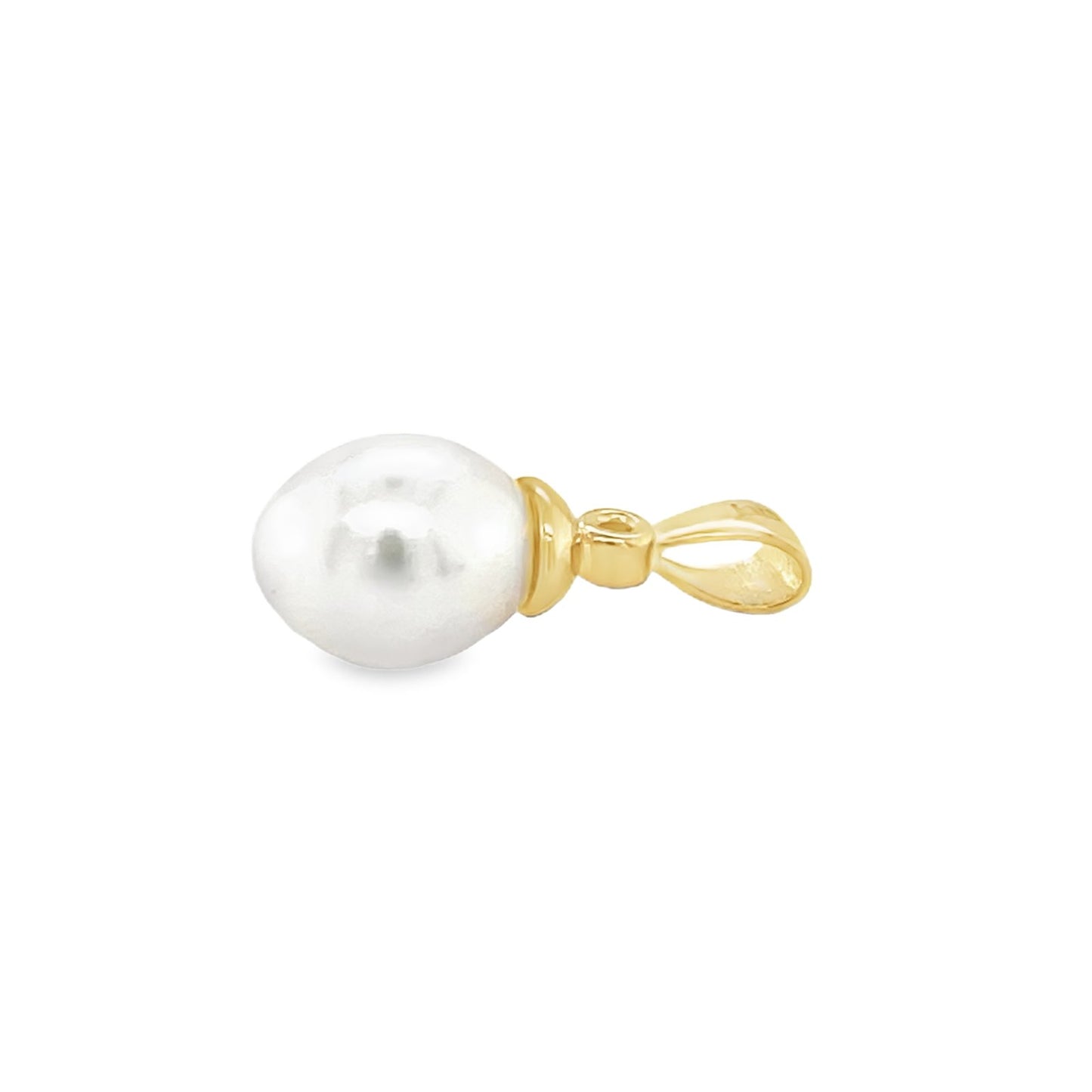 Jai's 14K Yellow Gold Sparkling Pearl Pendant