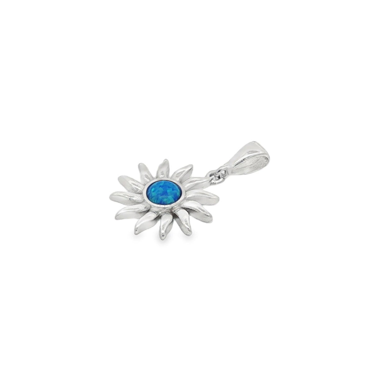 Jai's 14K White Gold Blue Mother-of-Pearl Sun Pendant