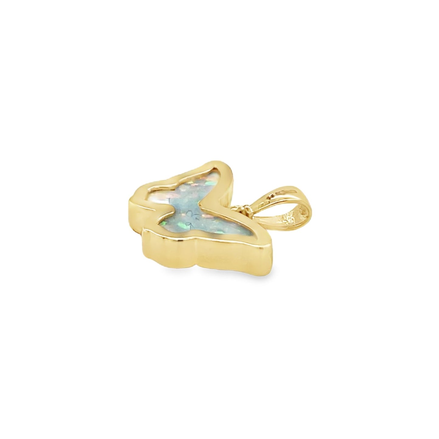 Jai's 14K Yellow Gold Opal Butterfly Pendant