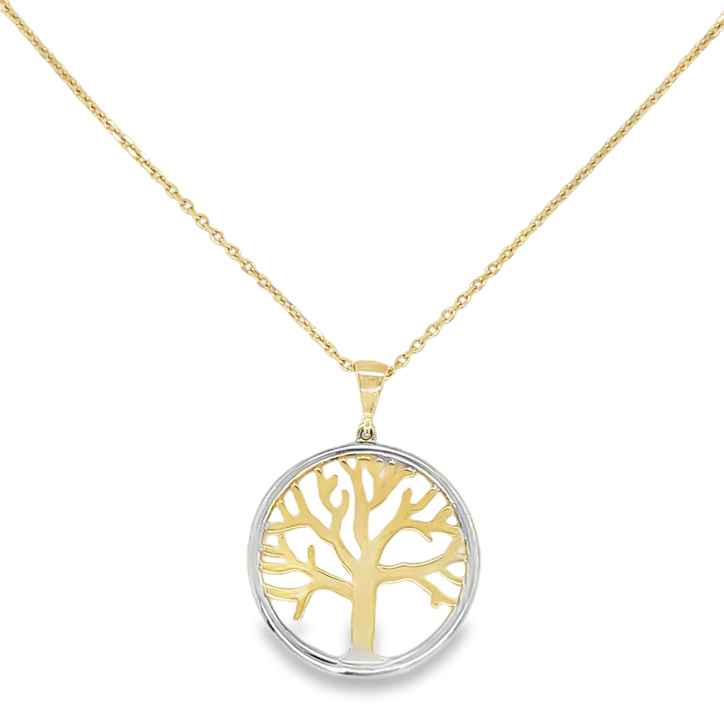 Jai's 14K Two-tone Tree of Life Pendant