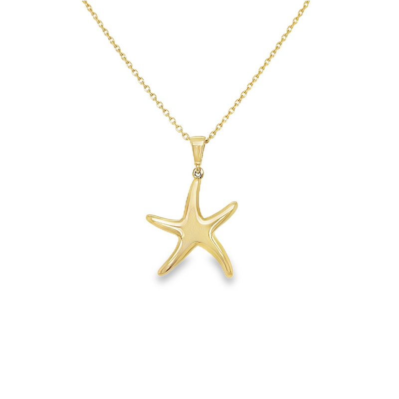 Jai's 14K Yellow Gold Large Starfish Pendant