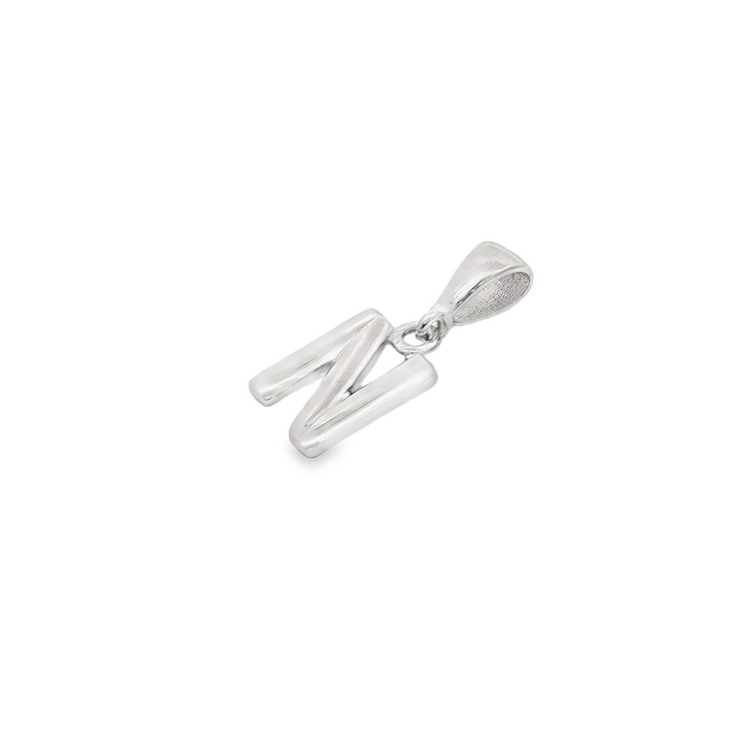 Jai's 14K White Gold Initial N Pendant