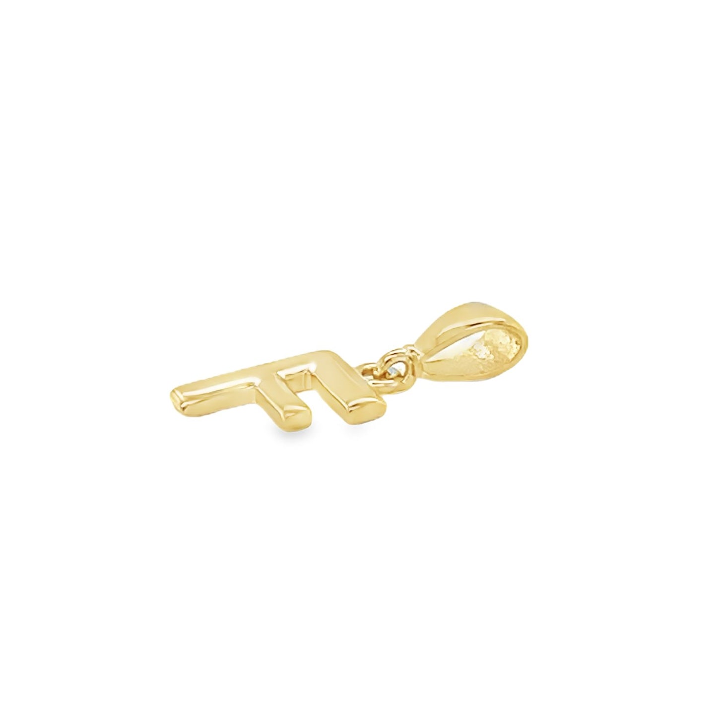 Jai's 14K Yellow Gold Initial F Pendant