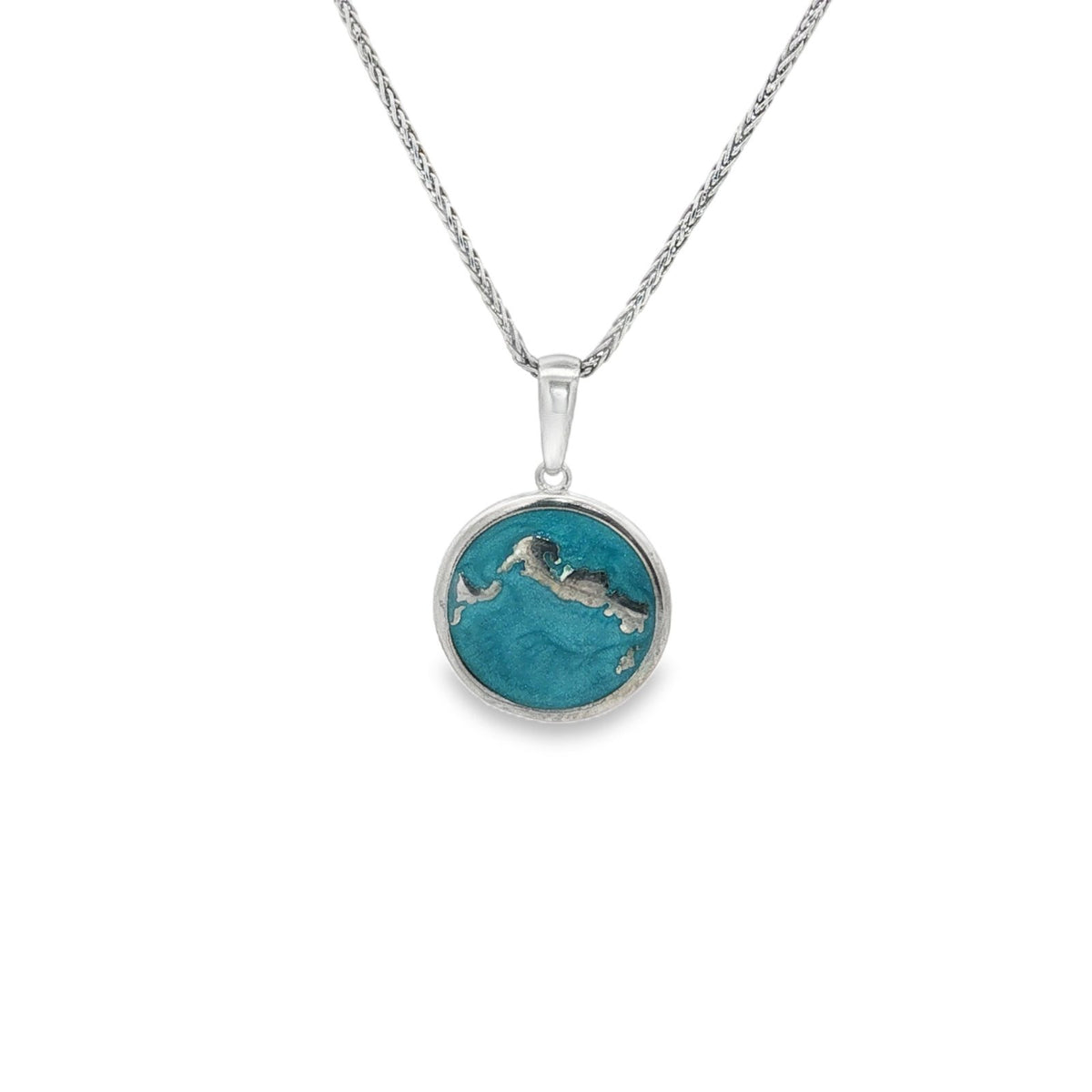 Jai's Sterling Silver Turquoise-accented TCI Pendant