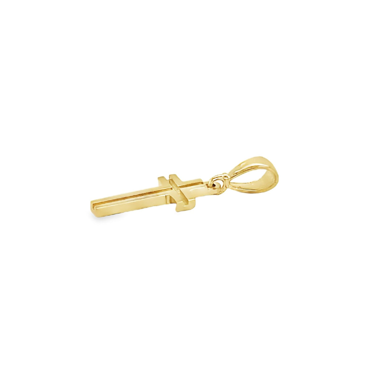 Jai's 14K Yellow Gold Petite Cross Pendant