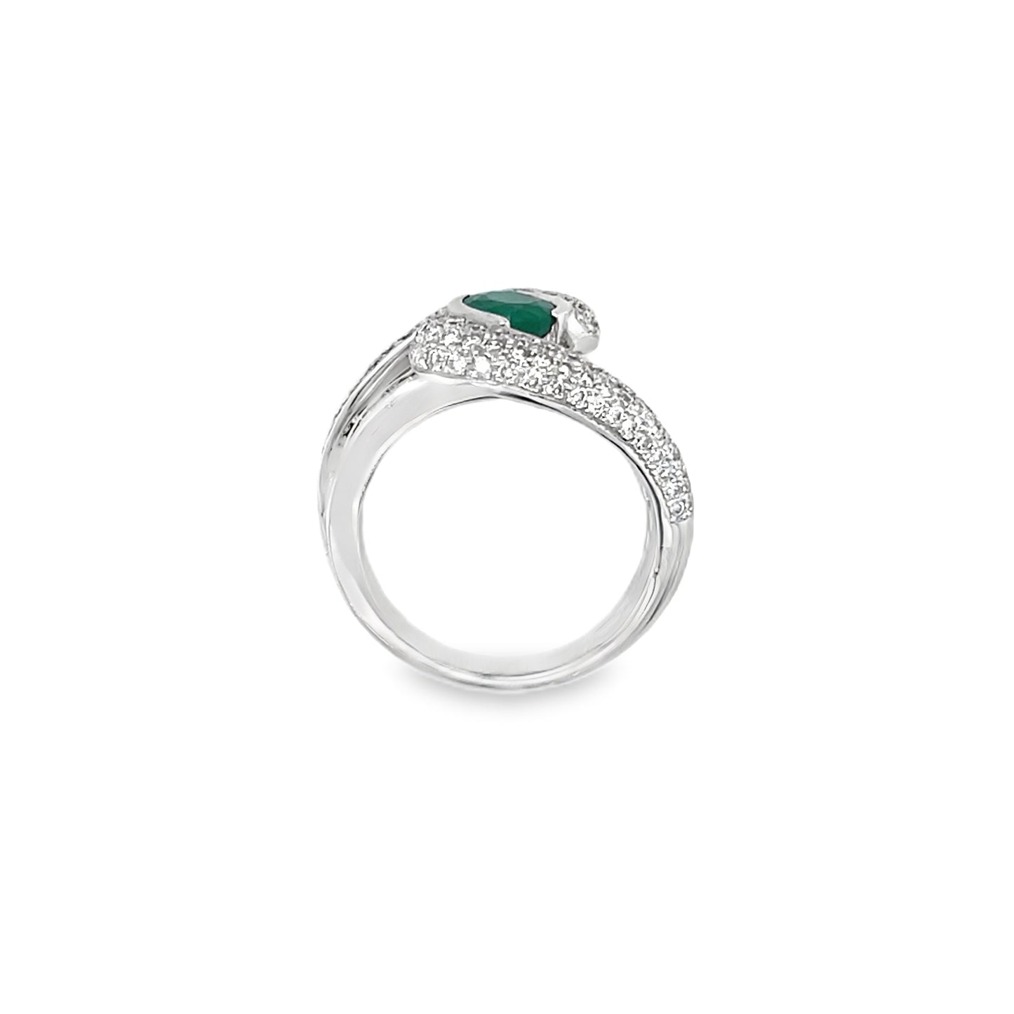 Jai's 18K White Gold Emerald & Diamond Ring