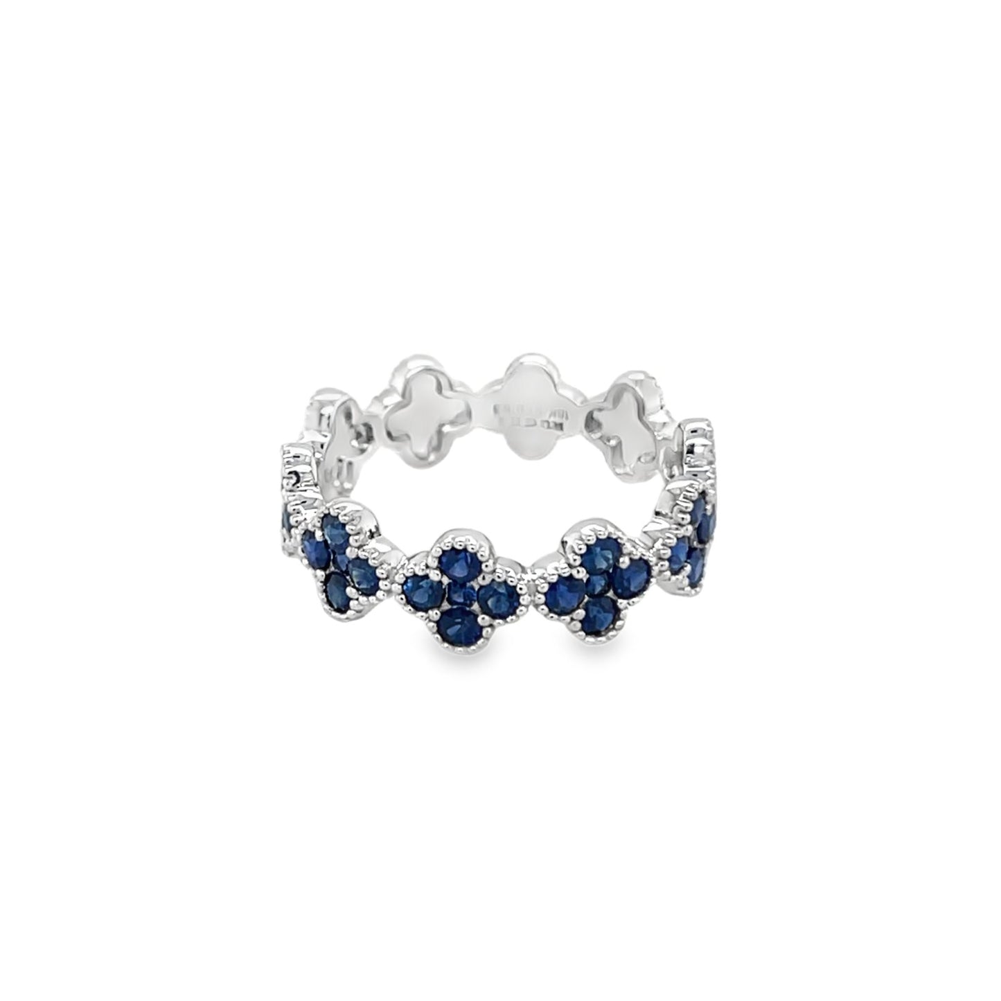 Jai's 18K White Gold Floral Sapphire Ring