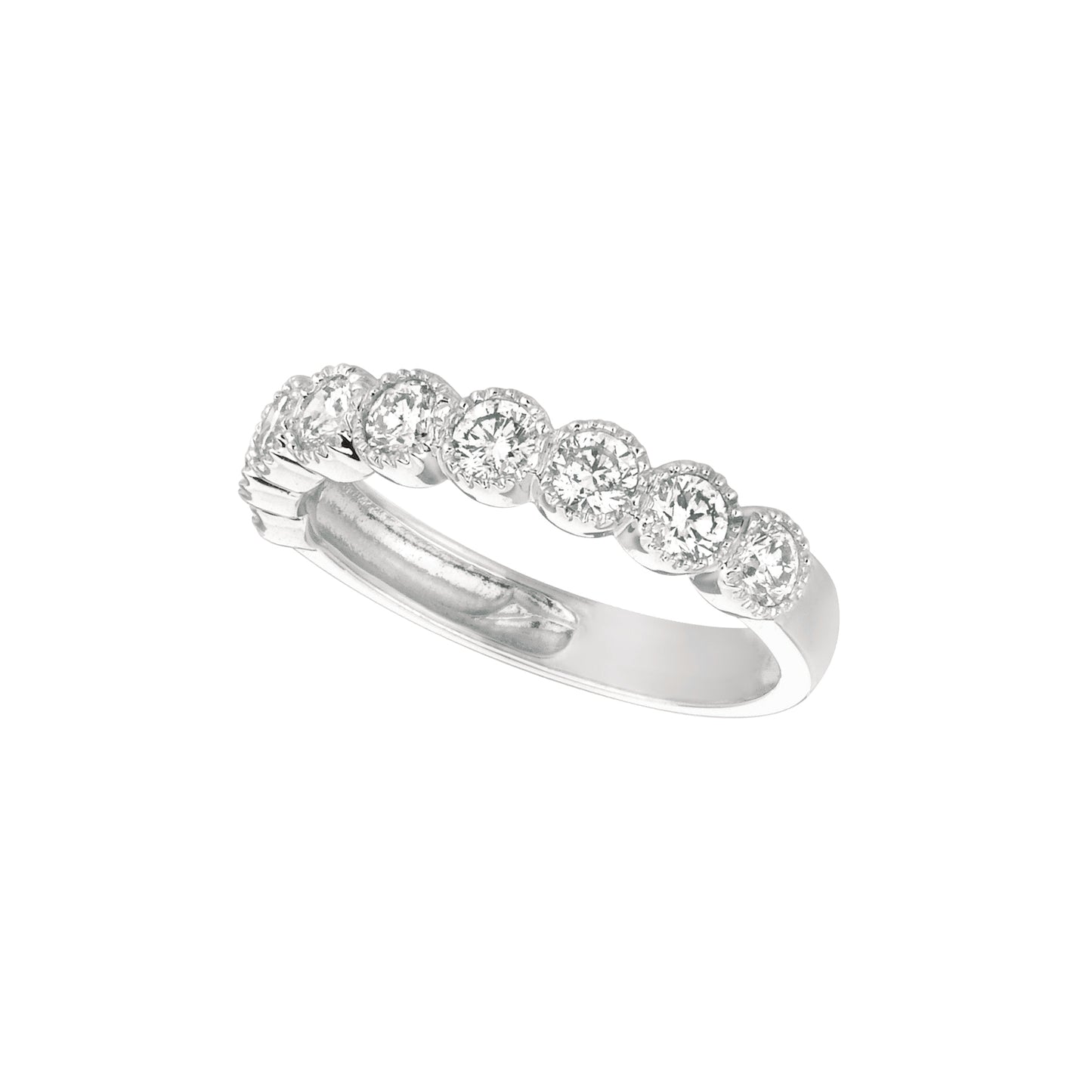 Morris & David's 14K White Gold 1-carat Nine-stone Diamond Ring