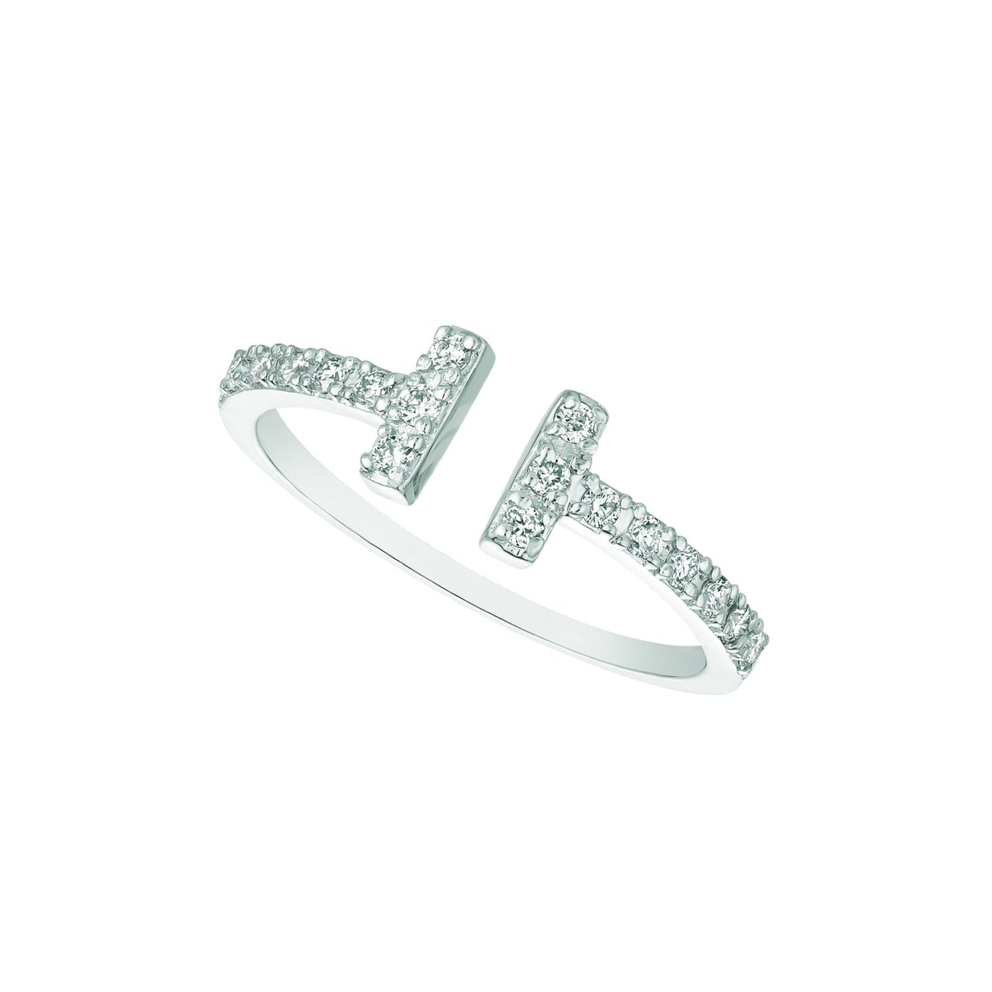 Morris & David's 14K White Gold Open Band Diamond Ring