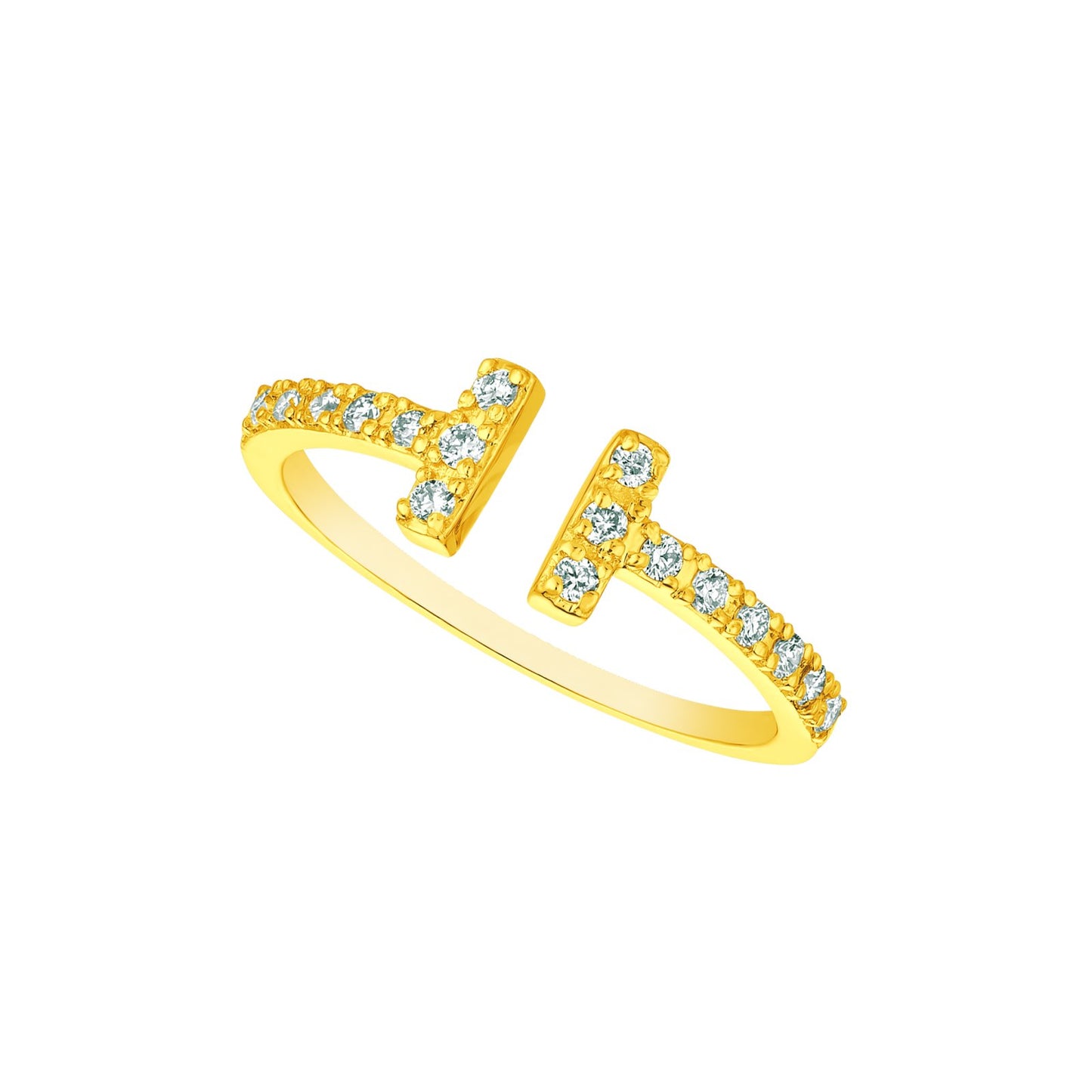 Morris & David's 14K Yellow Gold Open Band Diamond Ring