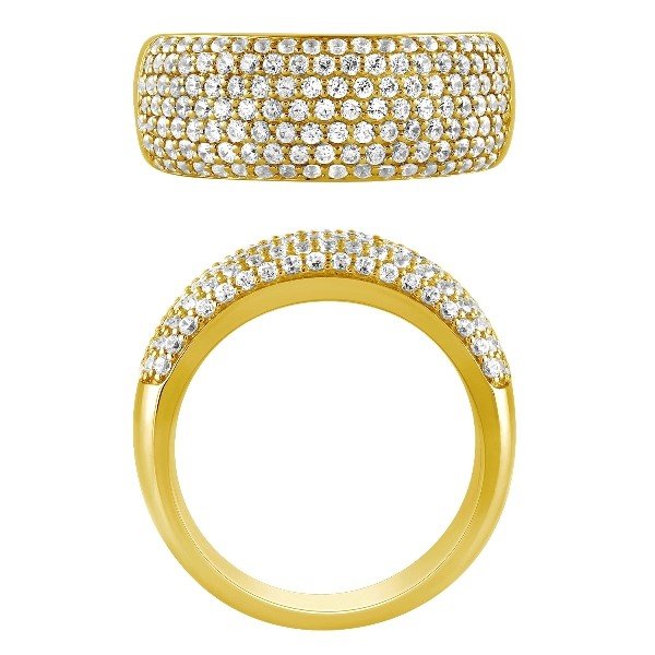 Morris & David's 14K Yellow Gold Diamond Pave Ring