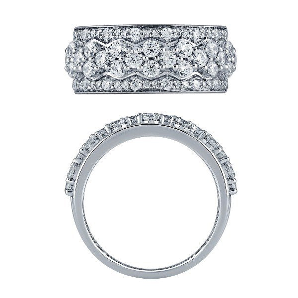 Morris & David's 14K White Gold Thick Diamond Pave Ring