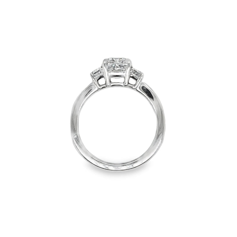 Jai's 18K White Gold Cushion-cut Diamond Engagement Ring