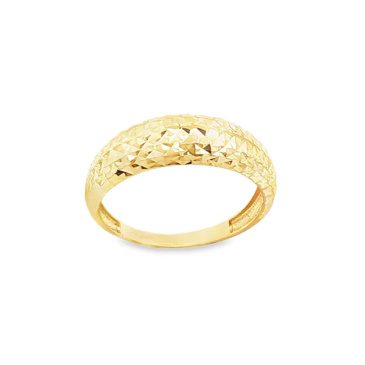 Jai's 14K Yellow Gold Diamond-cut Graduated Ring