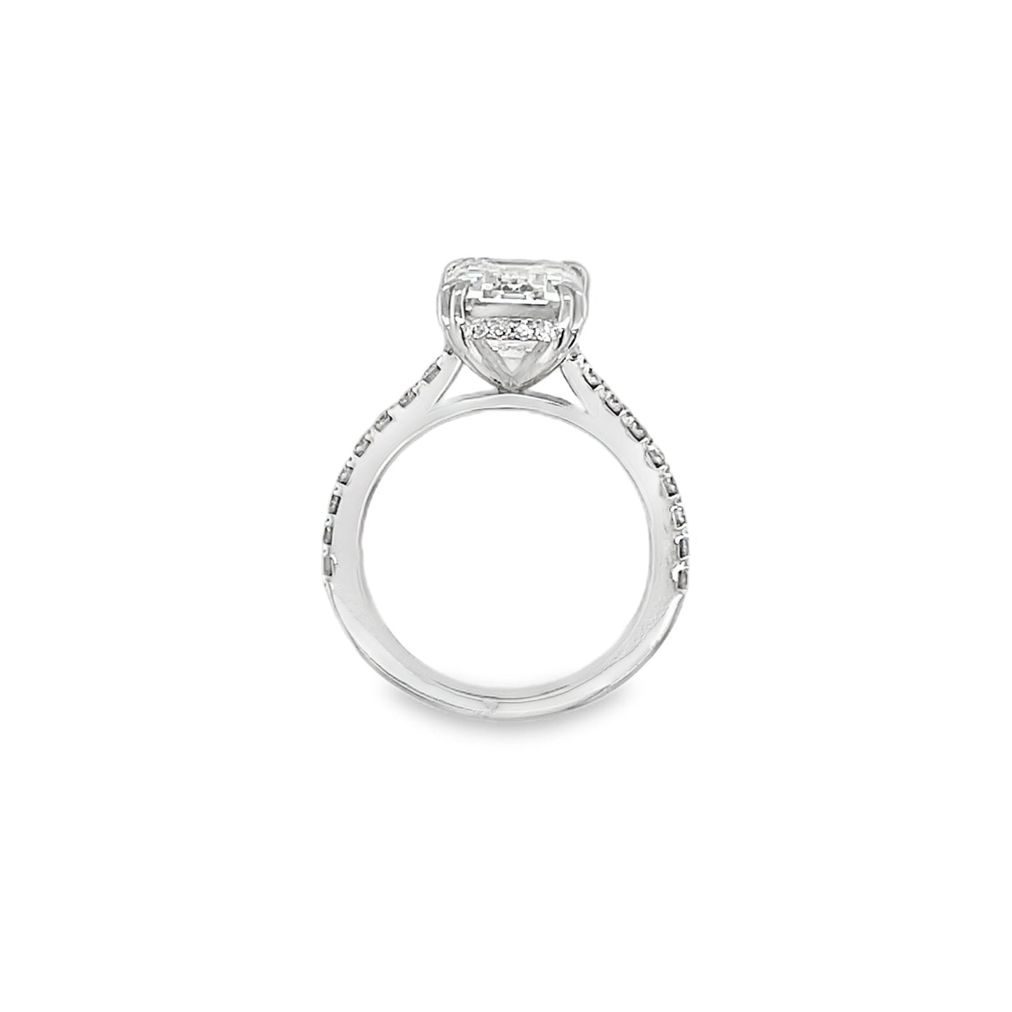 Jai's 18K White Gold Emerald-cut Diamond Engagement Ring