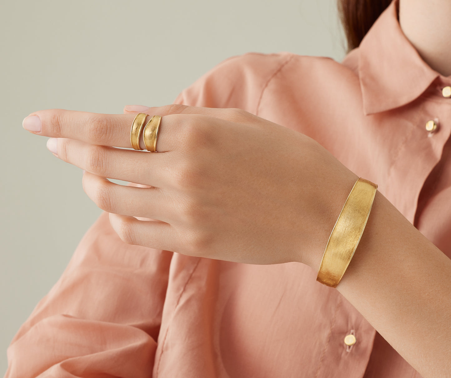 Marco Bicego's 18K Yellow Gold Lunaria Bangle