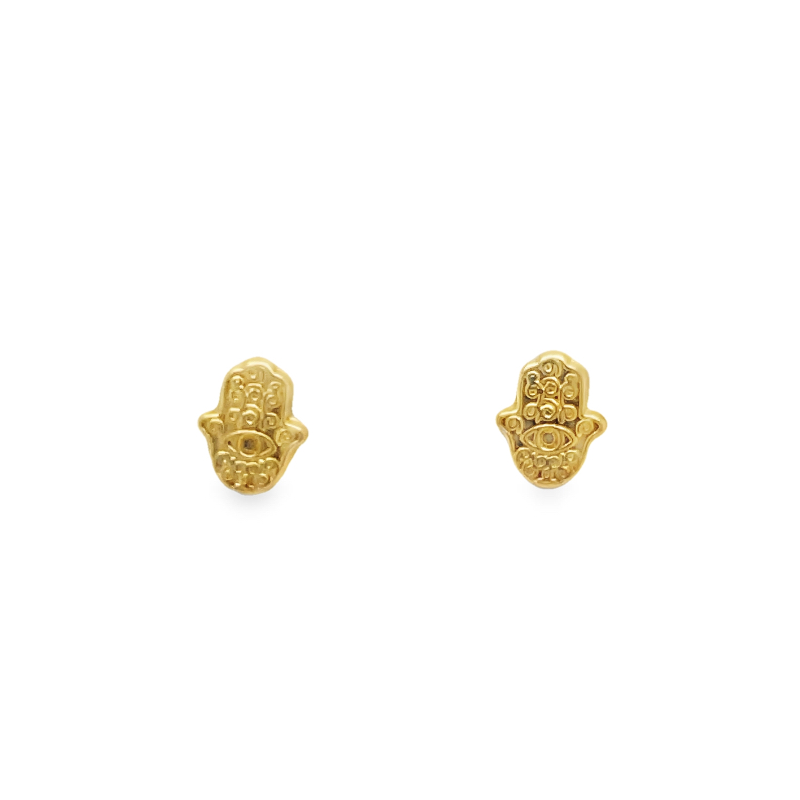 Jai's 14K Yellow Gold Baby Hamsa Hand Studs