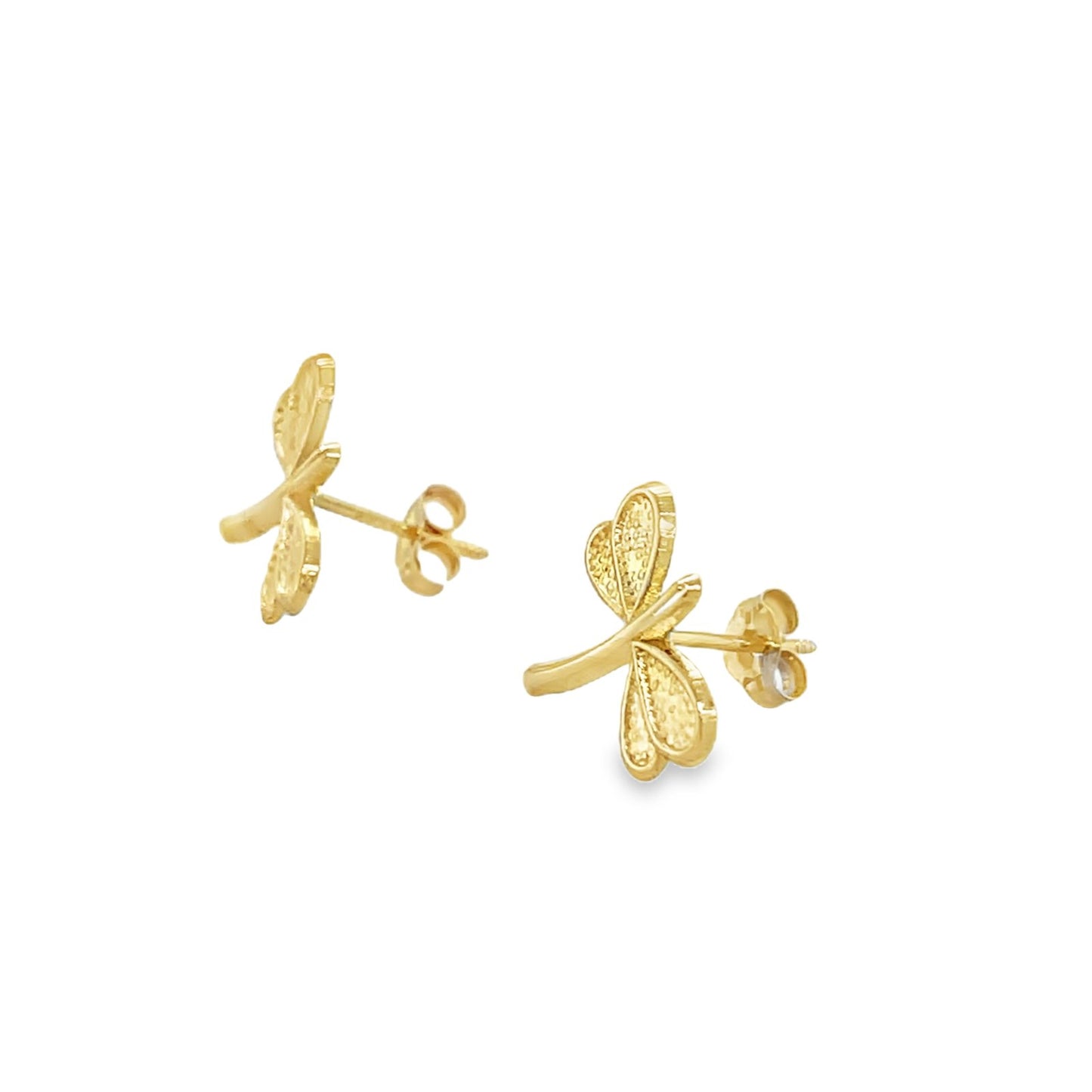 Jai's 14K Yellow Gold Baby Dragonfly Studs