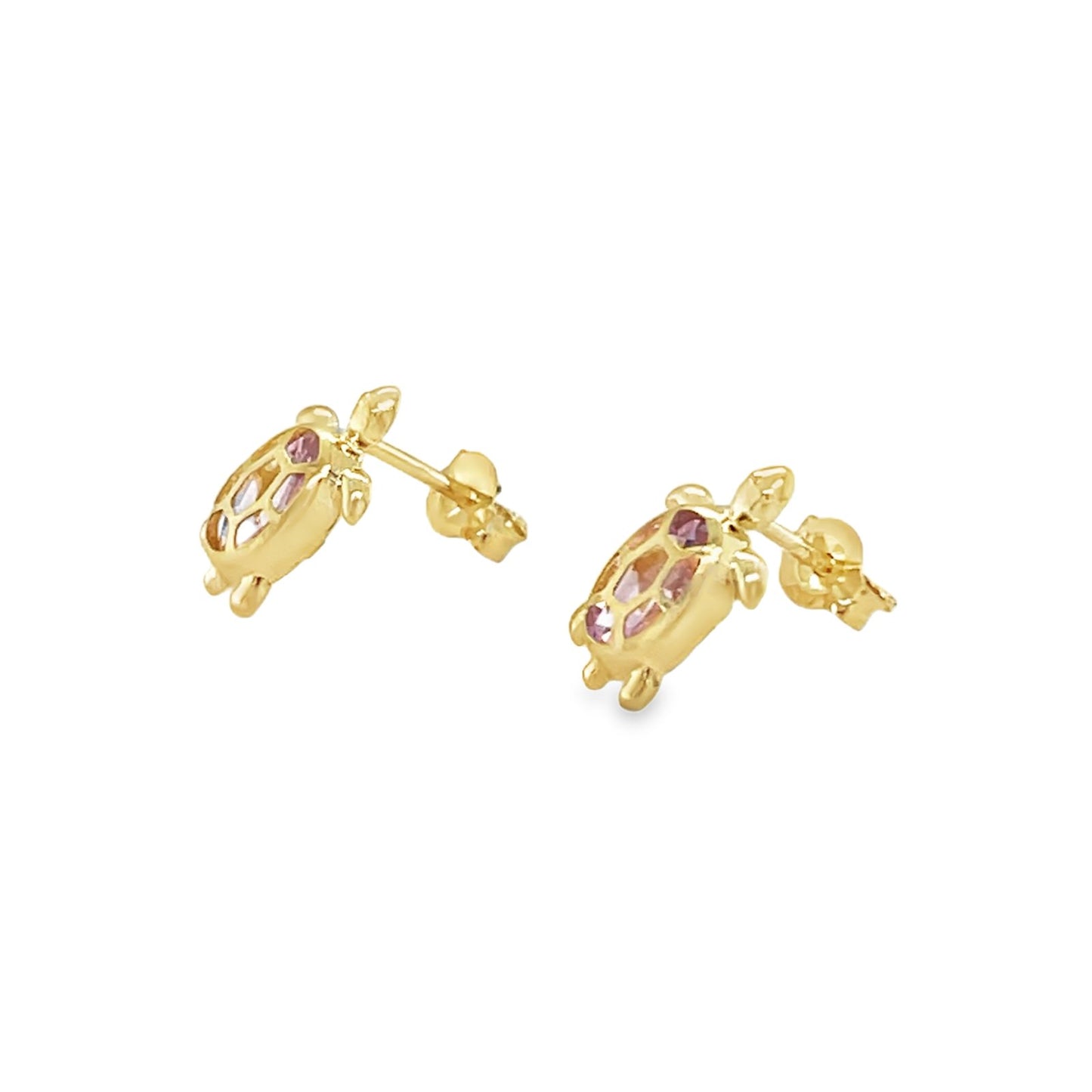 Jai's 14K Yellow Gold Vibrant Baby Turtle Studs