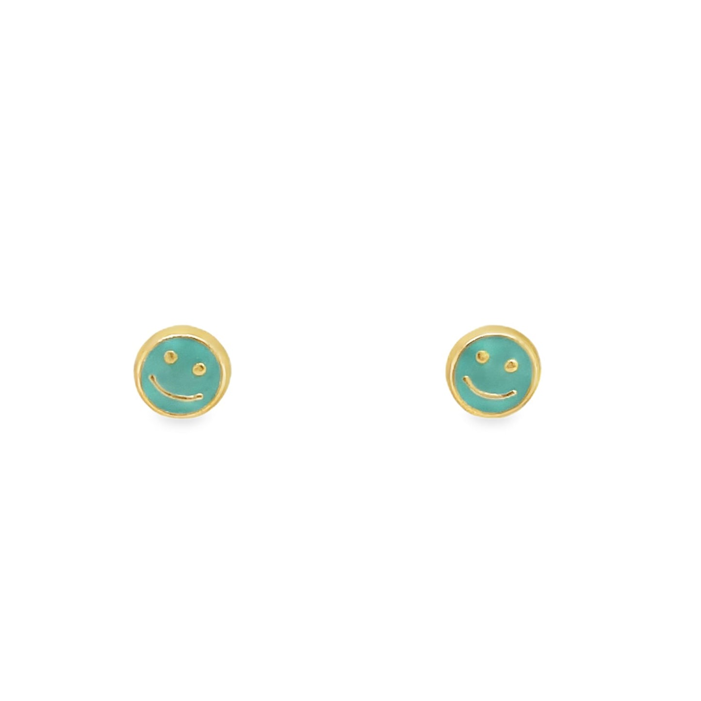 Jai's 14K Yellow Gold Baby Smiley-face Studs