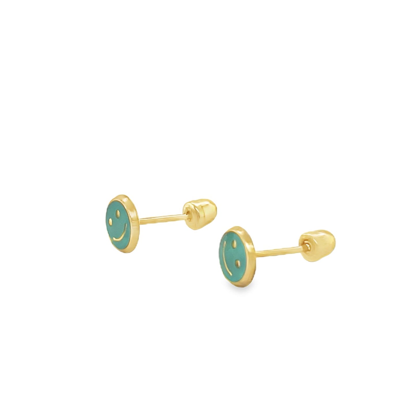 Jai's 14K Yellow Gold Baby Smiley-face Studs