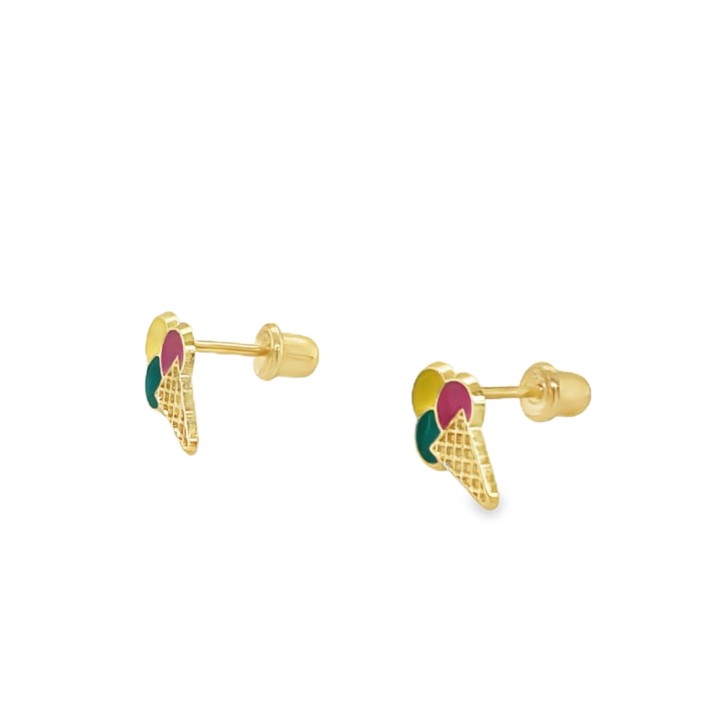 Jai's 14K Yellow Gold Baby Ice Cream Cone Studs