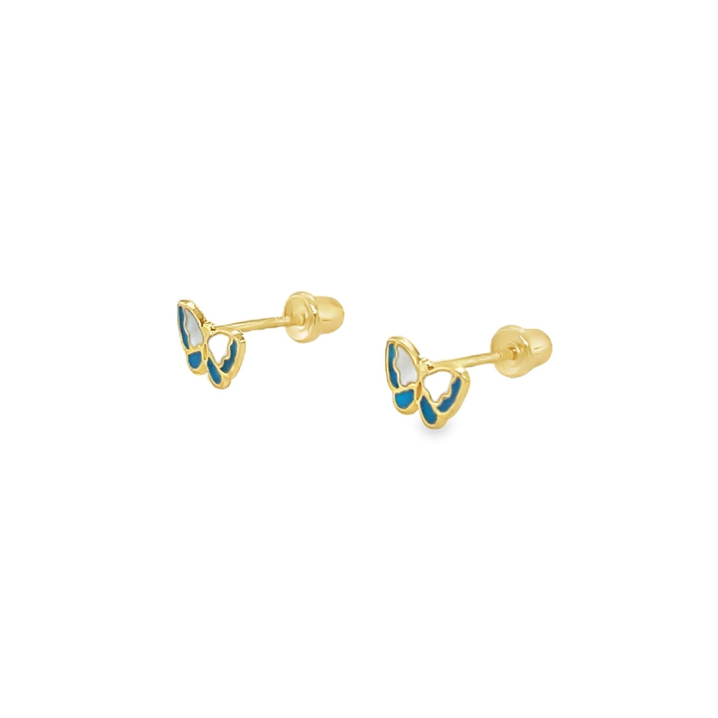 Jai's 14K Yellow Gold Vibrant Baby Butterfly Studs