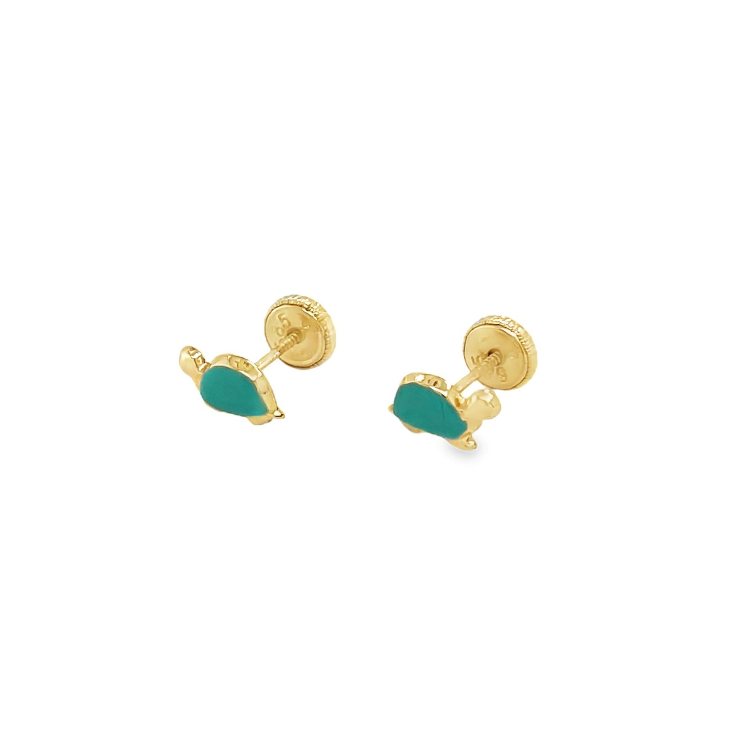 Jai's 14K Yellow Gold Baby Turtle Studs