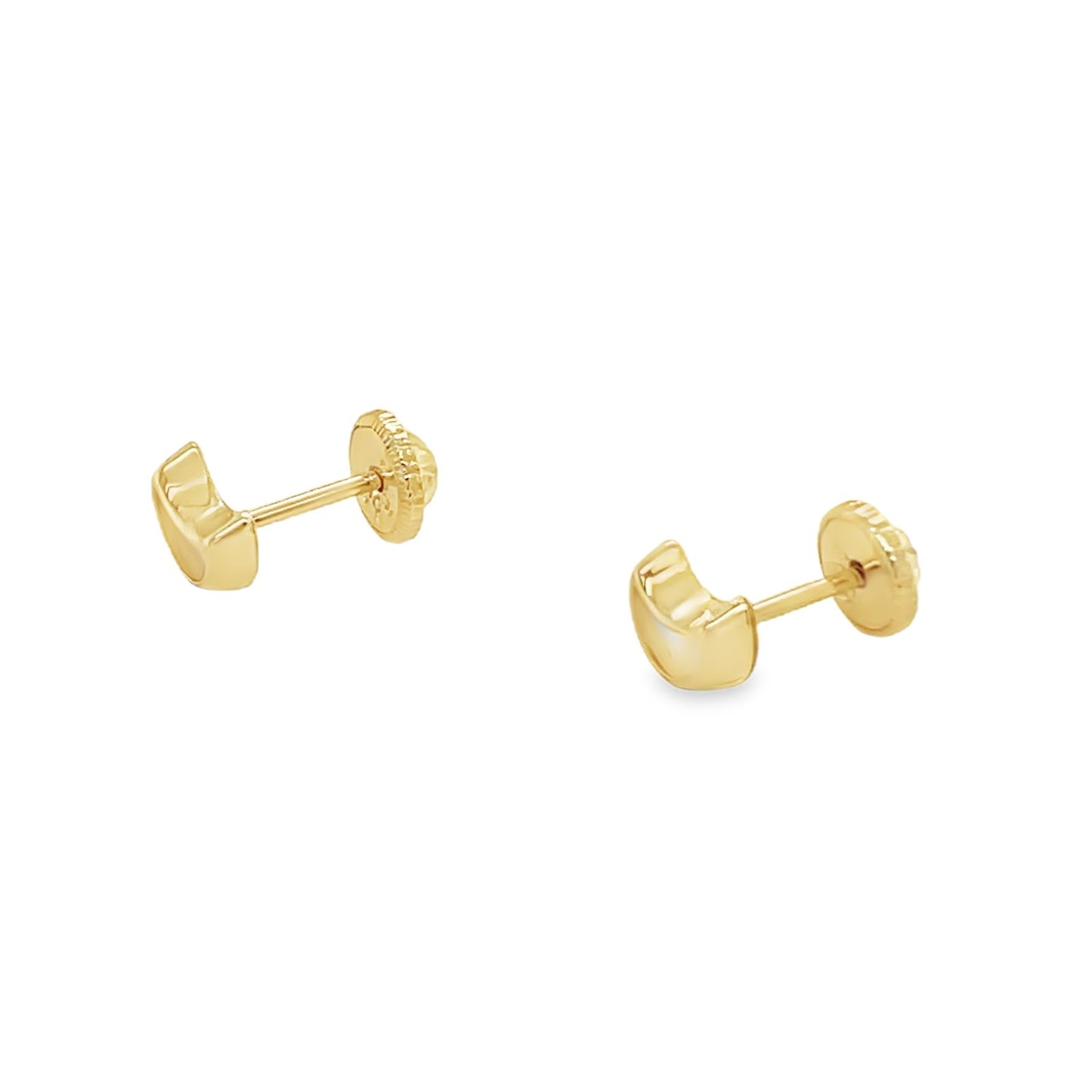 Jai's 14K Yellow Gold Mother-of-Pearl Baby Moon Studs