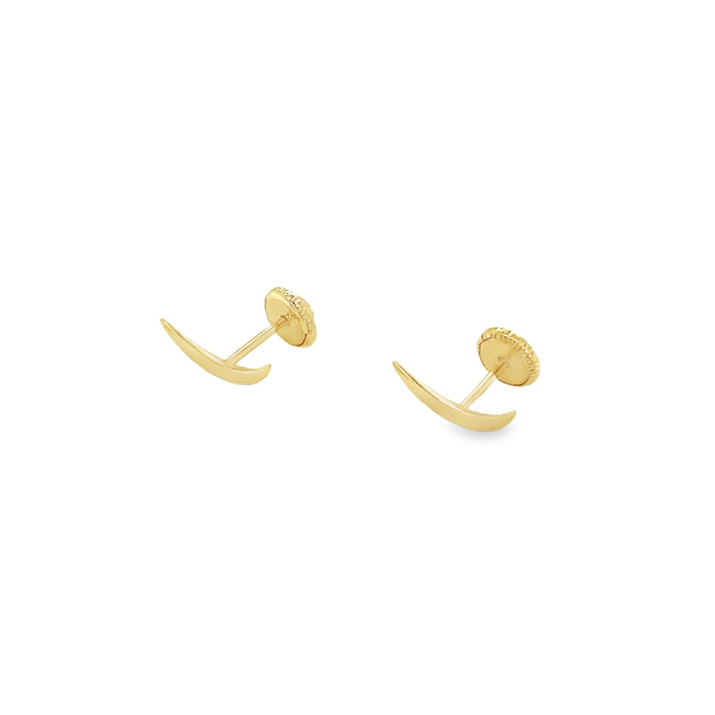 Jai's 14K Yellow Gold Crescent Studs