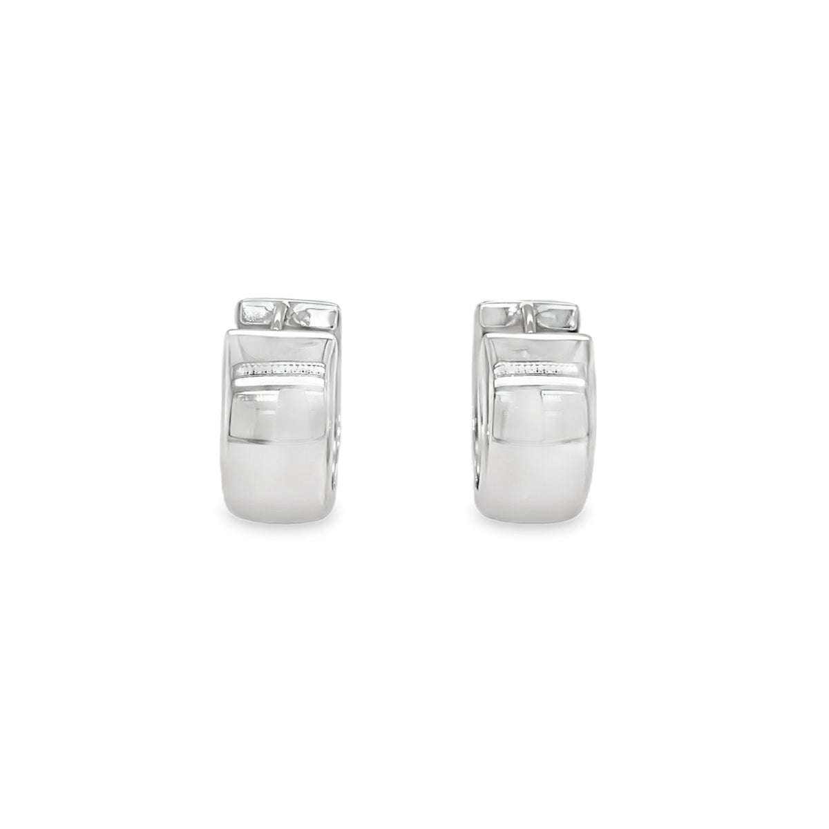 Jai's 14K White Gold Large Thick Huggies