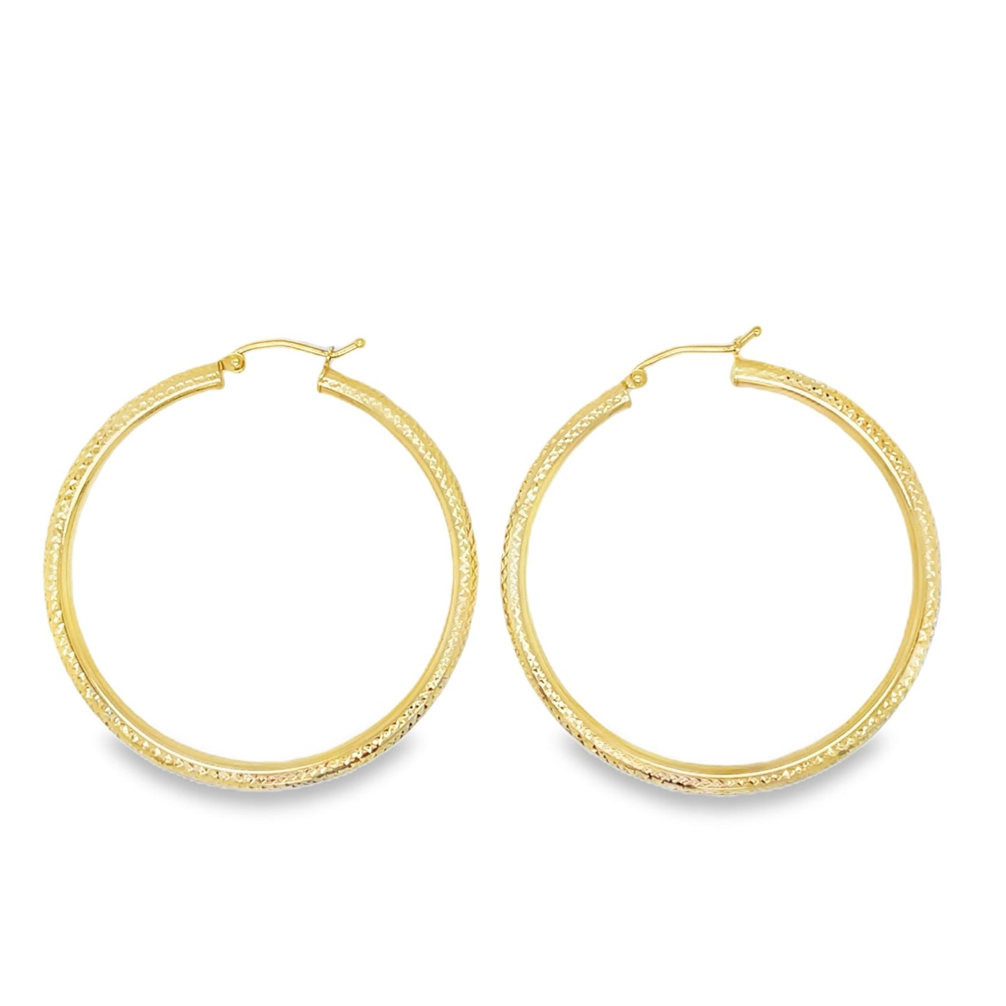 Jai's 14K Yellow Gold Diamond-cut Hoops